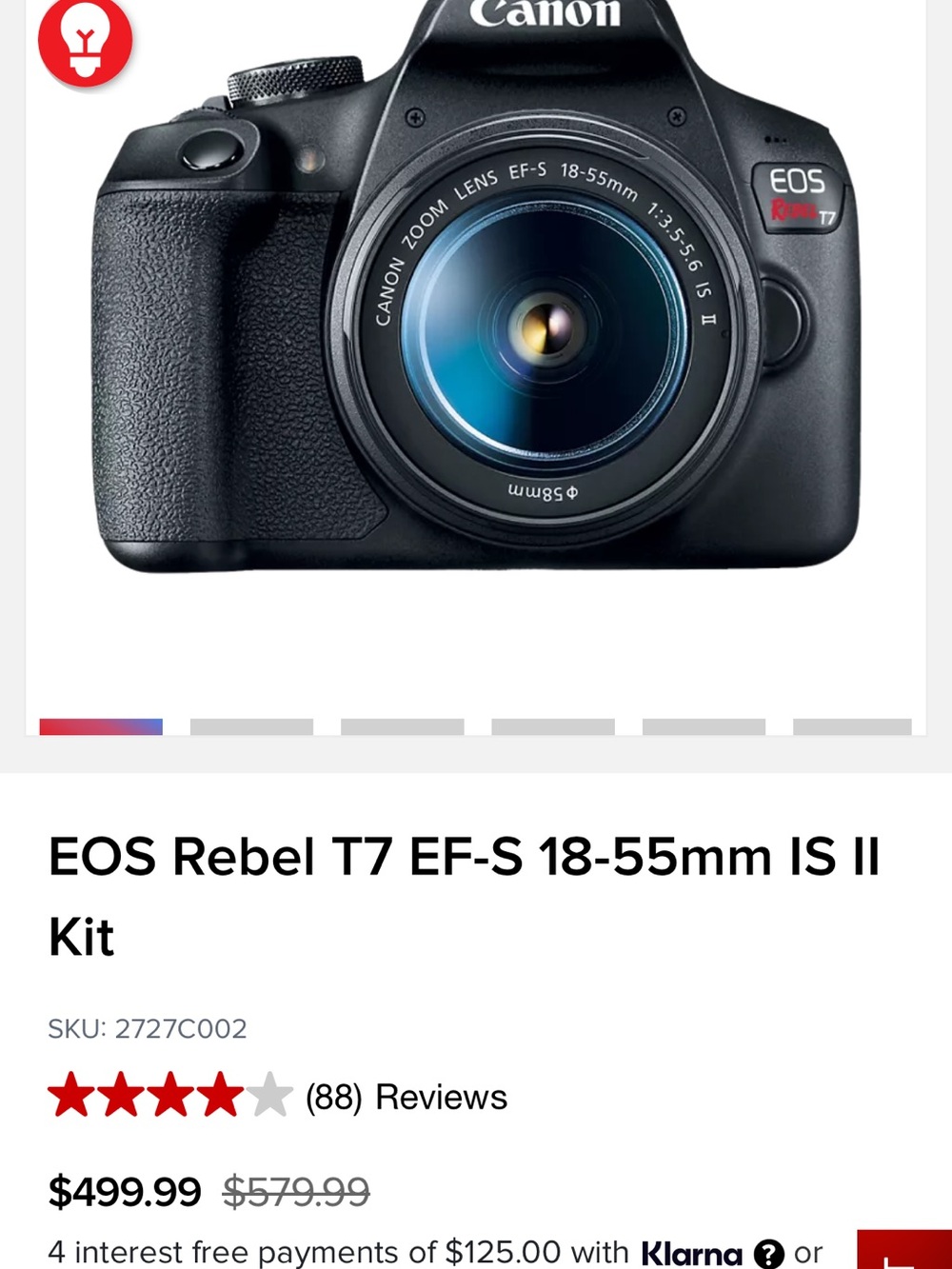 Canon Rebel EOS T7